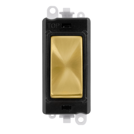 Click Grid Pro GM2002BKSB 2 Way Switch Module Black Satin Brass