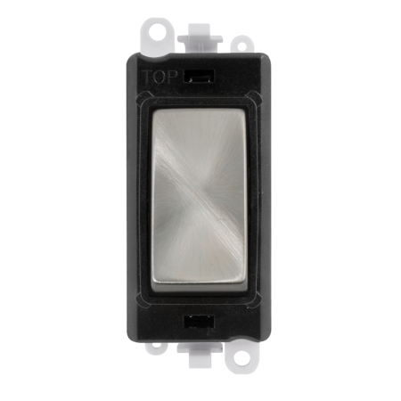 Click Grid Pro GM2002BKSC 2 Way Switch Module Black Satin Chrome