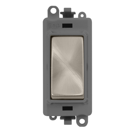 Click Grid Pro GM2002GYBS 2 Way Switch Module Grey Brushed Steel
