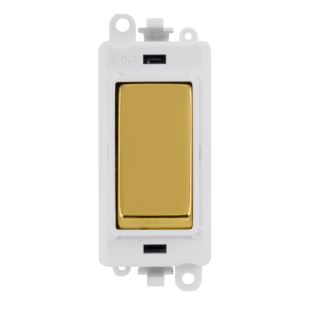 Click Grid Pro GM2002PWBR 2 Way Switch Module White Polished Brass