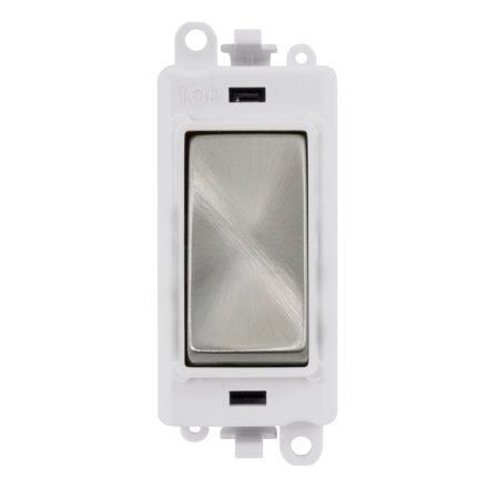 Click Grid Pro GM2002PWSC 2 Way Switch Module White Satin Chrome