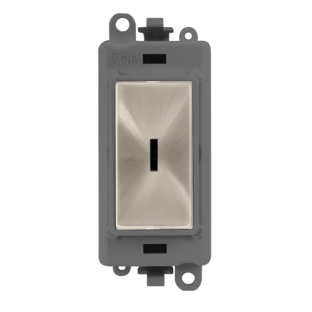 Click Grid Pro GM2003GYBS 2 Way Keyswitch Module Grey Brushed Stainless