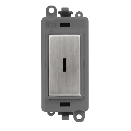 Click Grid Pro GM2003GYSS 2 Way Keyswitch Module Grey Stainless Steel