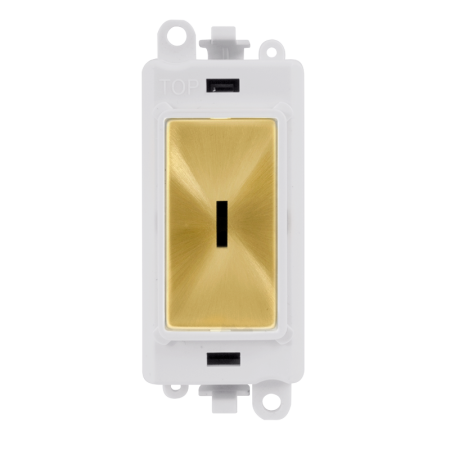 Click Grid Pro GM2003PWSB 2 Way Keyswitch Module White Satin Brass