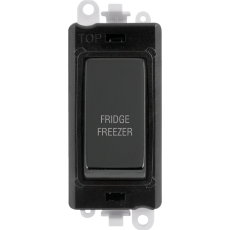 Click Grid Pro GM2018BKBN-FF Double Pole Switch Module Black Black Nickel Fridge Freezer