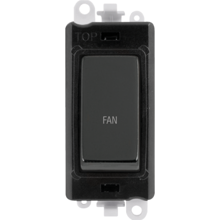 Click Grid Pro GM2018BKBN-FN Double Pole Switch Module Black Black Nickel Fan