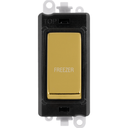 Click Grid Pro GM2018BKBR-FZ Double Pole Switch Module Black Polished Brass Freezer