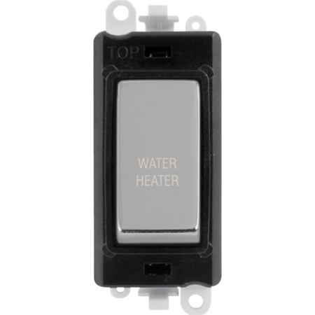 Click Grid Pro GM2018BKCH-WH Double Pole Switch Module Black Polished Chrome Water Heater