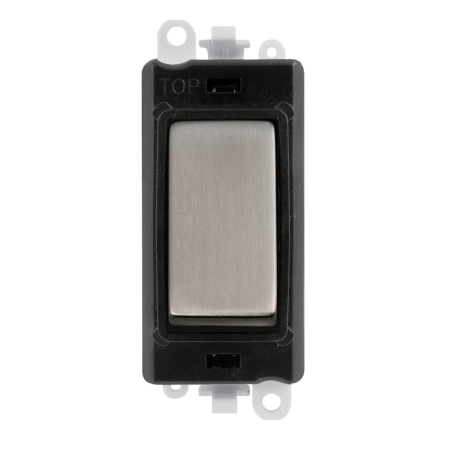 Click Grid Pro GM2018BKSS Double Pole Switch Module Black Stainless Steel