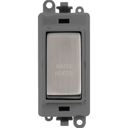 Click Grid Pro GM2018GYSS-WH Double Pole Switch Module Grey Stainless Steel Water Heater