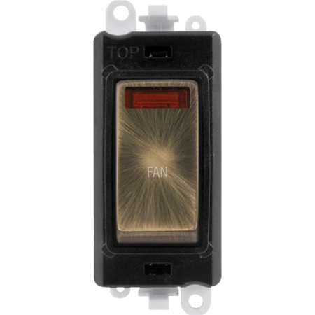 Click GridPro GM2018NBKAB-FN 20AX Double Pole Switch with Neon Module printed