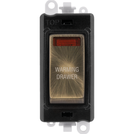 Click GridPro GM2018NBKAB-WDR 20AX Double Pole Switch with Neon Module printed