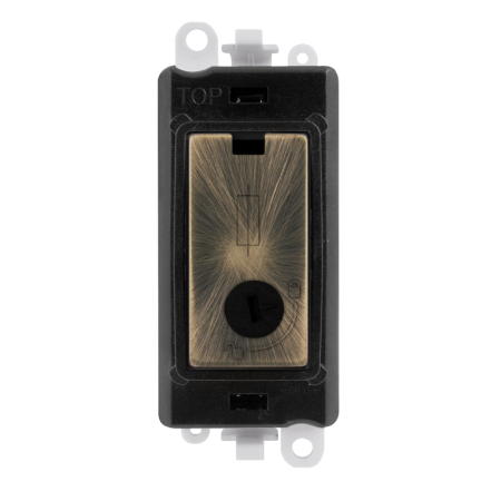 Click Grid Pro GM2047-LBKAB 13A Fused Lockable Module Black Antique Brass