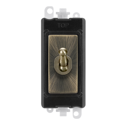 Click Grid Pro GM209028BKAB 20AX Intermediate Toggle Switch Module Antique Brass