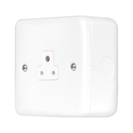 Click Metal Clad Pro Polar White 2A Round Pin Socket Outlet MCP039PW