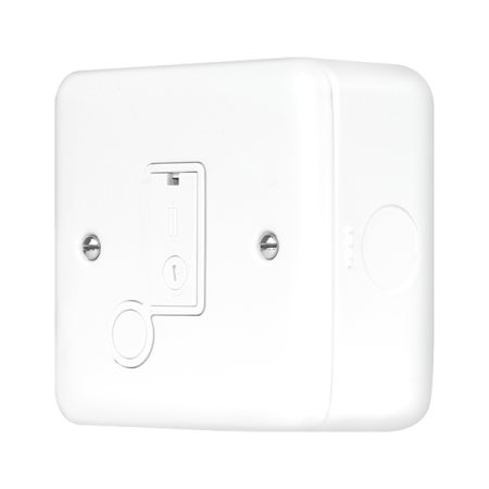 Click Metal Clad Pro Polar White 3A Fused Connection Unit With Optional Flex Outlet MCP049PW
