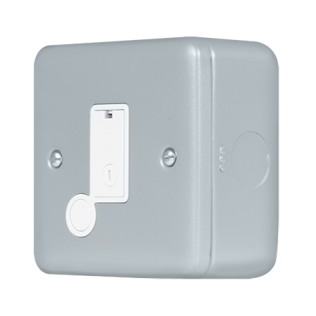 Click Metal Clad Pro Grey 3A Fused Connection Unit With Optional Flex Outlet MCP049