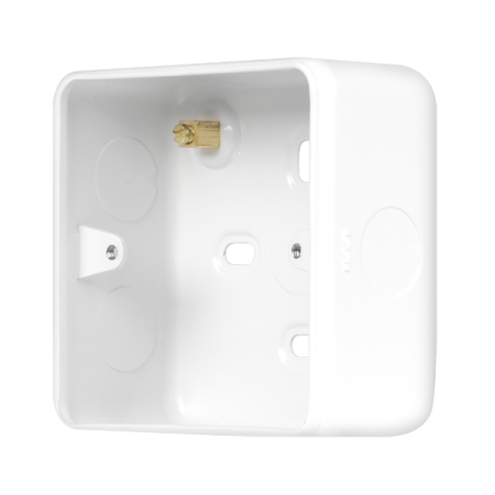 Click Metal Clad Pro Polar White 1 Gang 40mm Deep Mounting Box (No Knockouts) MCP083BPW
