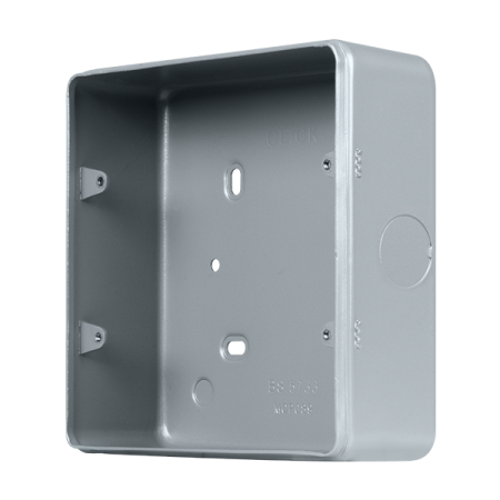 Click Metal Clad Pro Grey 2 Tier 50mm Deep Mounting Box MCP089
