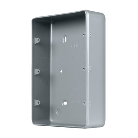 Click Metal Clad Pro Grey 3 Tier 50mm Deep Mounting Box (No Knockouts) MCP090B