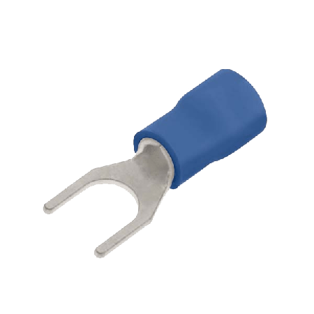 Unicrimp Q-Crimp Blue Spade Terminals 4mm Studs (Narrow) (PK100)