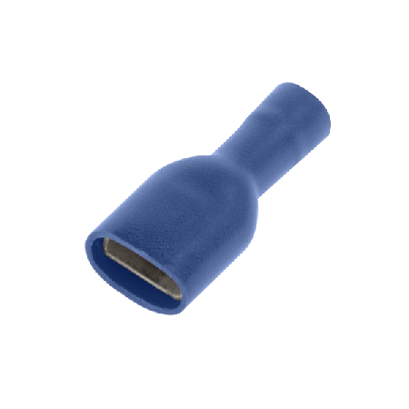 Unicrimp Q-Crimp Blue Female Push-on Terminals 6.3mm x 0.8mm (PK100)