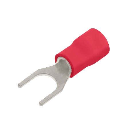 Unicrimp Q-Crimp Red Spade Terminals 3.5mm Studs (Narrow) (PK100)