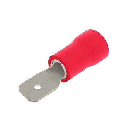 Unicrimp Q-Crimp Red Male Push-on Terminals 4.8mm x 0.8mm (PK100)