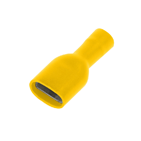 Unicrimp Q-Crimp Yellow Female Push-on Terminals 6.3mm x 0.8mm (PK100)