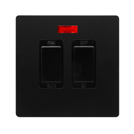 Click Definity Screwless 20A Sink / Bath Switch With Neon | SFBK024BK