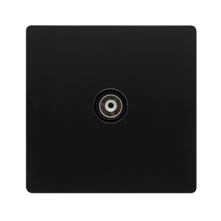 Click Definity Screwless Single Isolated Coaxial Outlet | SFBK158BK