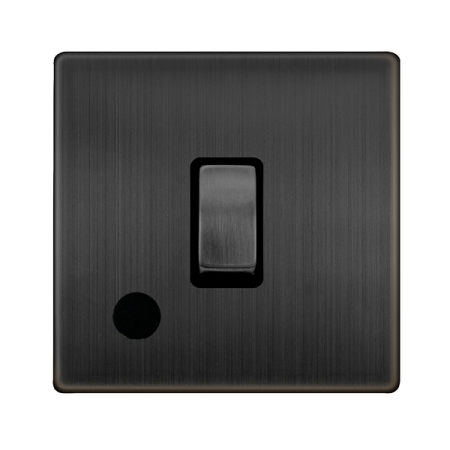 Click Definity Complete Matt Bronze 20a Ingot Double Pole Switch With Flex Outlet
