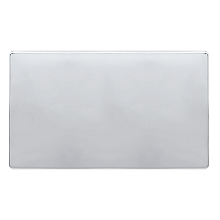 Click Definity Complete Polished Chrome Screwless Double Blank Plate SFCH061