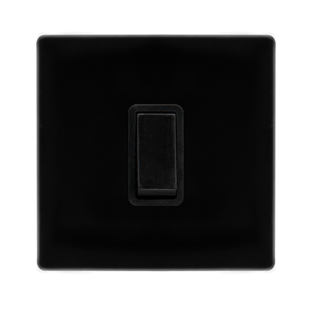 Click Definity Screwless Metal Black 1 Gang 2 Way Switch | SFMB011BK