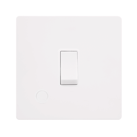20a Double Pole Switch With Flex Outlet - Metal White Cover Plate - Polar White Insert