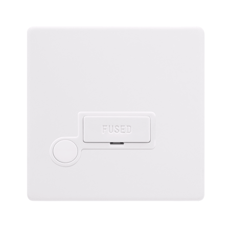 Click Definity Screwless 13A Fused Connection Unit With Optional Flex Outlet | SFPW050PW
