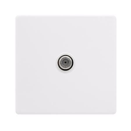 Click Definity Screwless Non-isolated Single Satellite Outlet - Polar White | SFPW156PW