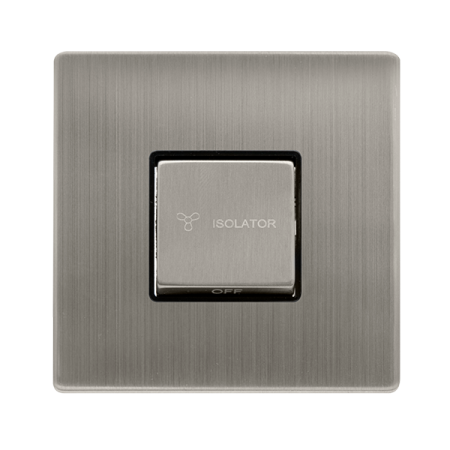 Click Definity Screwless 10A Ingot 3 Pole Fan Isolation Switch | SFSS520BK
