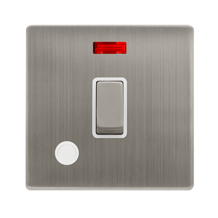 Click Definity Screwless 20A Ingot Double Pole Switch with Neon & Flex Outlet | SFSS523PW