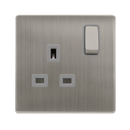 Click Definity Screwless 13A Ingot 1 Gang DP Switched Socket | SFSS535GY