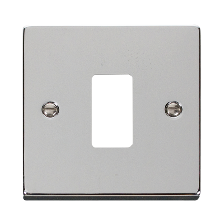 Click Deco Polished Chrome 1?gang Grid Pro Front Plate?vpch20401