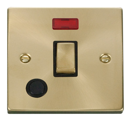 Click Deco Satin Brass 20a Dp Switch Neon Flex Outlet Vpsb523bk