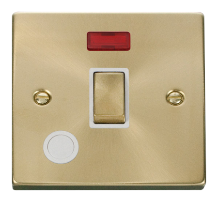 Click Deco Satin Brass 20a Dp Switch Neon Flex Outlet Vpsb523wh