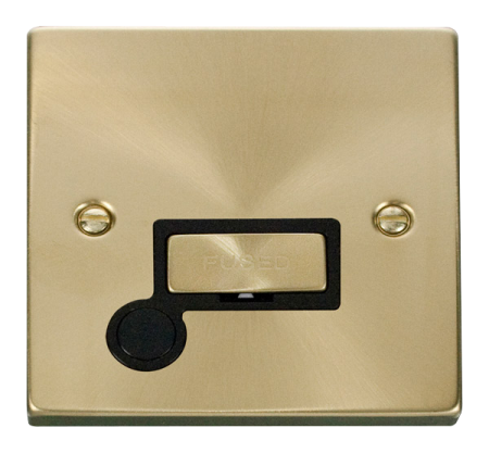 Click Deco Satin Brass Unswitched Fused Spur + F/o?vpsb550bk