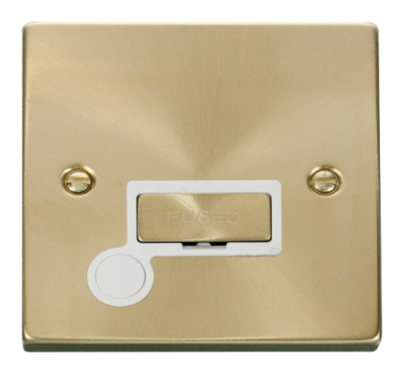 Click Deco Satin Brass Unswitched Fused Spur + F/o?vpsb550wh