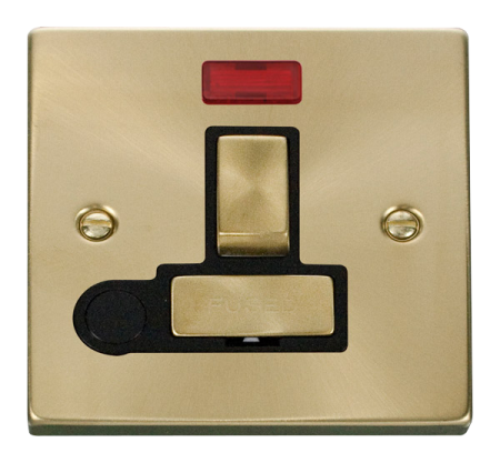 Click Deco Satin Brass Switched Fused Spur Neon + F/o?vpsb552bk