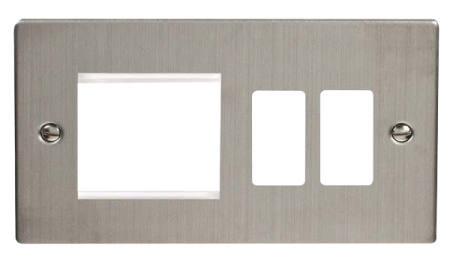 Click Deco Stainless Steel New Media - Grid Pro Combi Plate Vpss31102