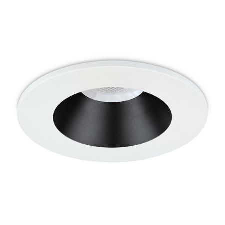 JCC V50 JC1019/WHBLK Pro Anti-glare Fire-rated LED Downlight 6W IP65 3000/4000K WH BZL/BLK Cone