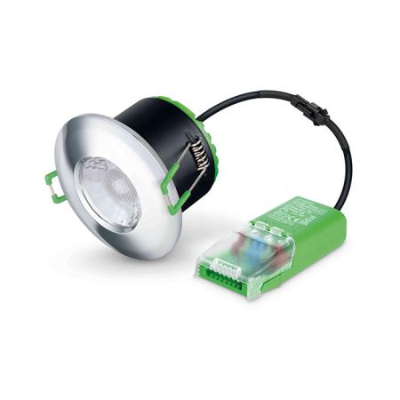 JCC V50 JC1001/CH Fire-Rated LED 3000 & 4000K Downlight 6W 700lm IP65 Polished Chrome