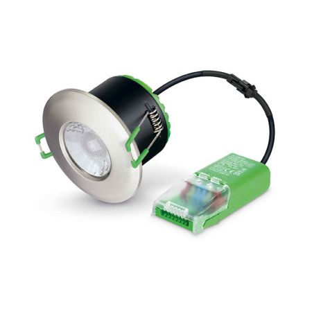JCC V50 JC1001/BN Fire-rated LED 3000 & 4000K LED Downlight 6W 700lm IP65 Brushed Nickel
